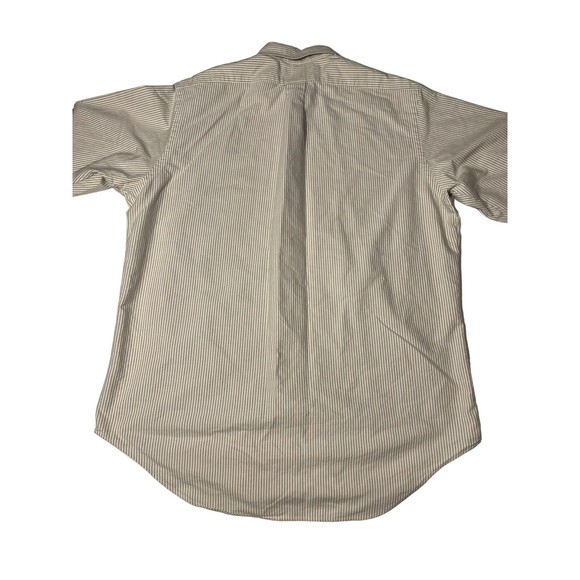 Ralph Lauren mens polo shirt button up cream and white size 16 1/2 -32 - Picture 4 of 13